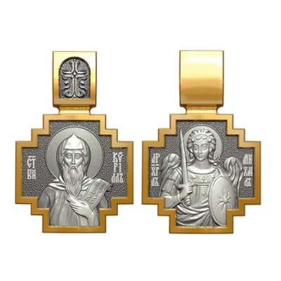 Медальон с ликом святого праведника Кирилла